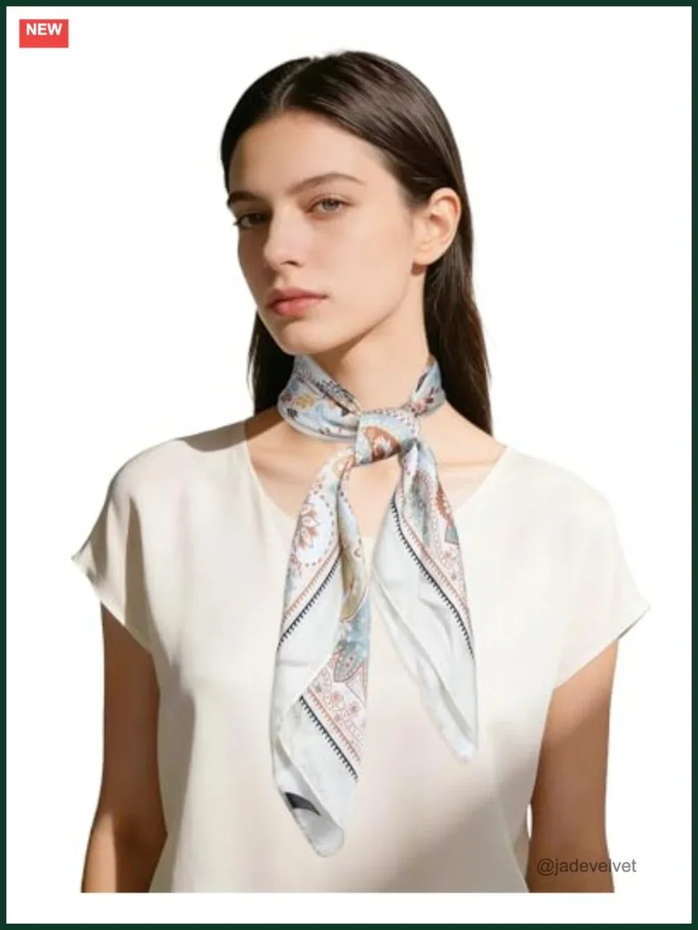 Chiffon Head Scarf for Women Silk-like Bandana Square Hair Wrap